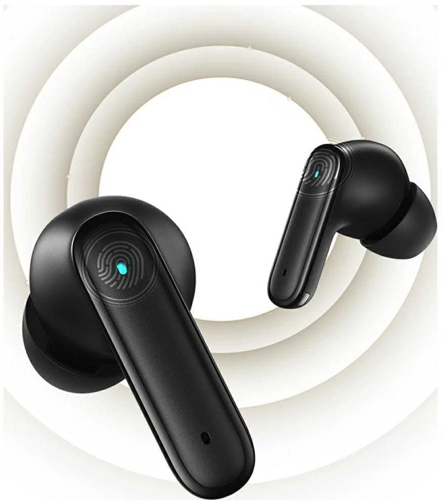 USAMS E05 TWS ausinės Bluetooth 6.0 belaidės juodos spalvos