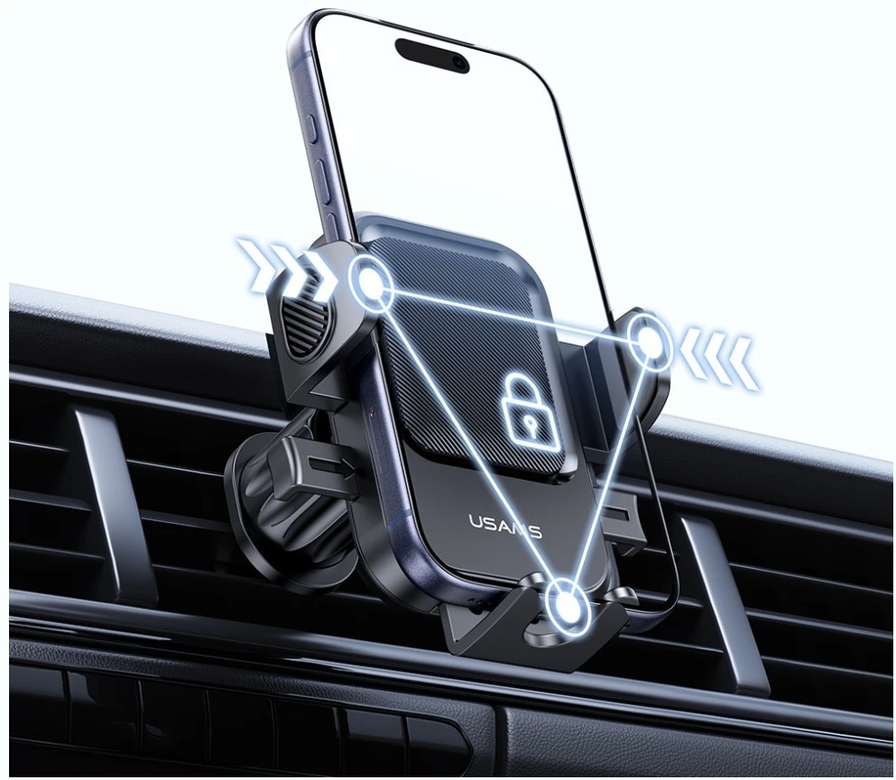 Car Mount for Air Vent USAMS One-touch juodos spalvos