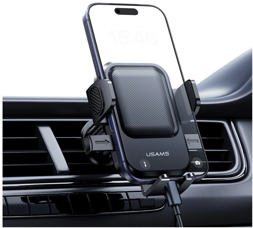 Car Mount for Air Vent USAMS One-touch juodos spalvos