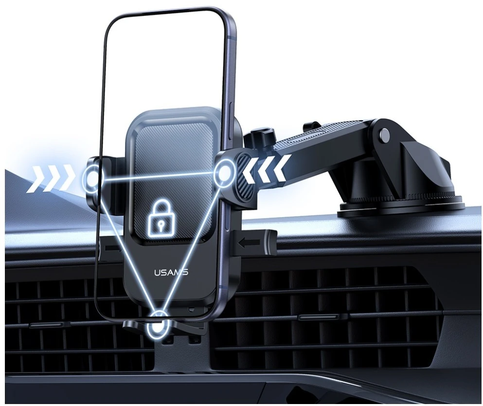 Dashboard Car Mount USAMS One-touch juodos spalvos