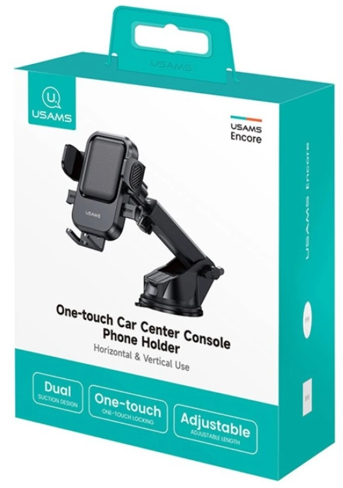 Dashboard Car Mount USAMS One-touch juodos spalvos