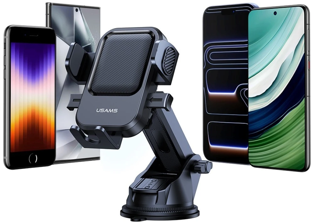 Dashboard Car Mount USAMS One-touch juodos spalvos