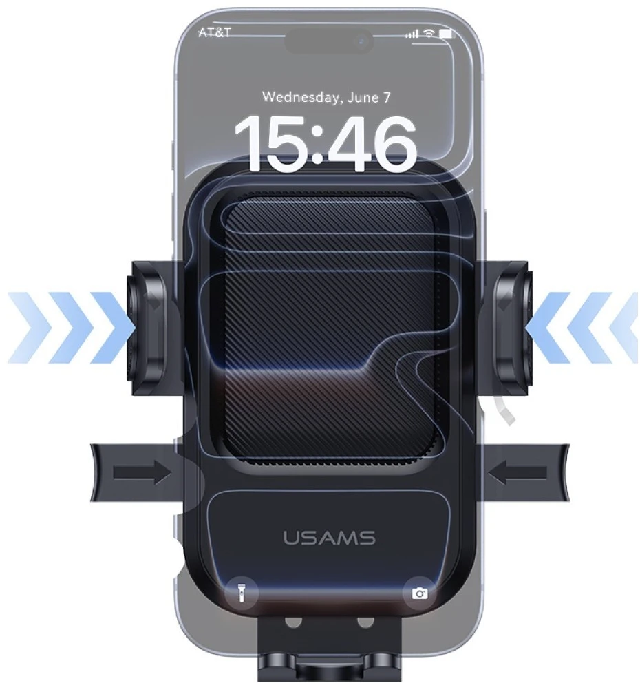 Dashboard Car Mount USAMS One-touch juodos spalvos