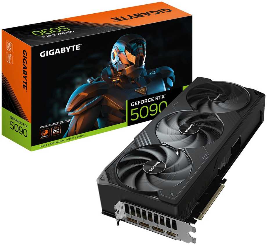 „Gigabyte GeForce RTX 5090 WINDFORCE OC 32G“ | NVIDIA | 32 GB | „GeForce RTX 5090“ | GDDR7 | HDMI jungčių kiekis: 1 | PCI-E 5.0