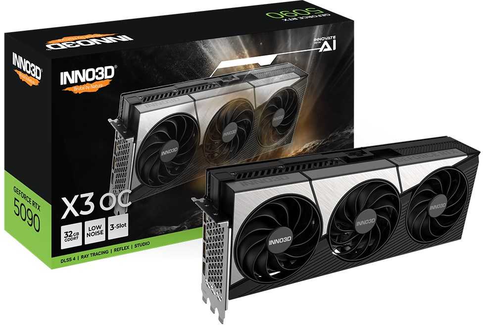 Vaizdo plokštė Innovision Multimedia Technologies INNO3D GeForce RTX 5090 X3 OC NVIDIA 32 GB GDDR7