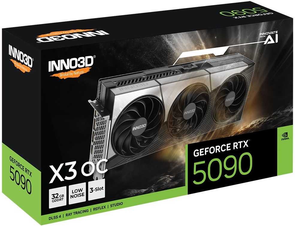 Vaizdo plokštė Innovision Multimedia Technologies INNO3D GeForce RTX 5090 X3 OC NVIDIA 32 GB GDDR7