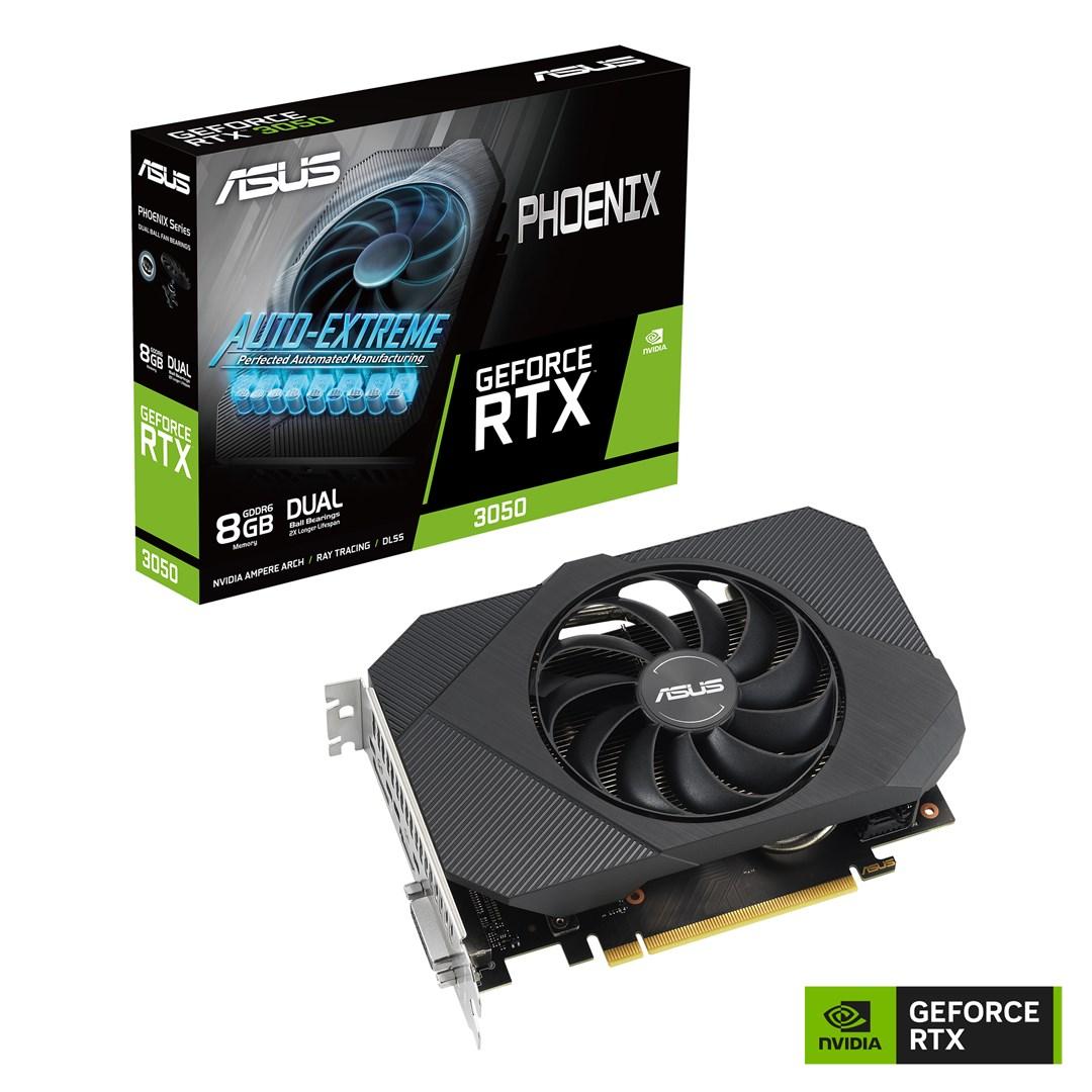 Vaizdo plokštė ASUS Phoenix NVIDIA GeForce RTX 3050 8 GB, GDDR6, PH-RTX3050-8G-V2