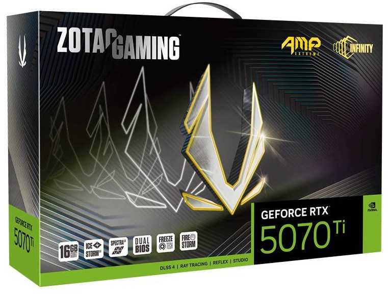 Vaizdo plokštė Zotac GeForce RTX 5070 Ti AMP Extreme INFINITY 16GB DLSS 4