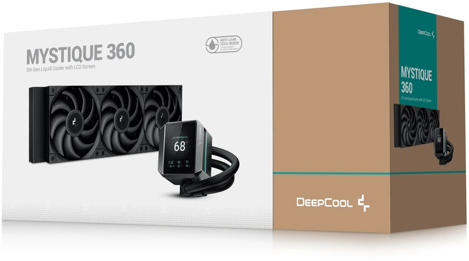 Vandeniu aušinamas „deepcool mystique“ LCD 360 mm (r-lx750-bkdsnmp-g-1)