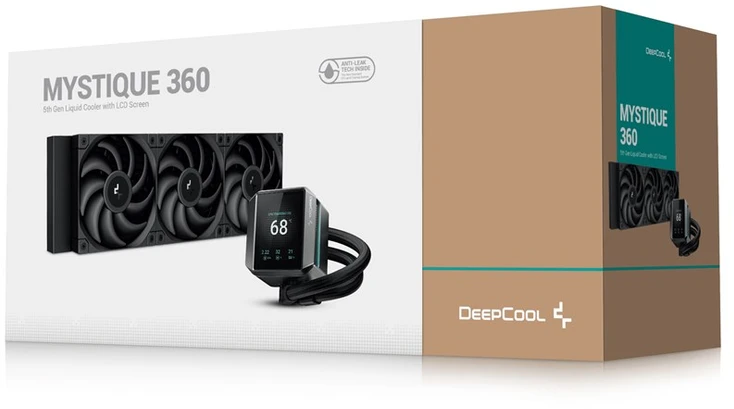 Vandeniu aušinamas „deepcool mystique“ LCD 360 mm (r-lx750-bkdsnmp-g-1)