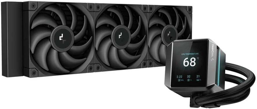 Vandeniu aušinamas „deepcool mystique“ LCD 360 mm (r-lx750-bkdsnmp-g-1)
