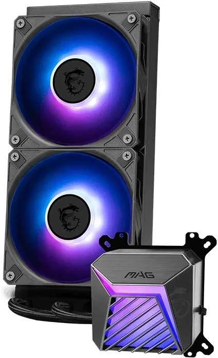 MSI „Mag CoreLiquid 240“ vandens aušinimas, 240 mm, ARGB