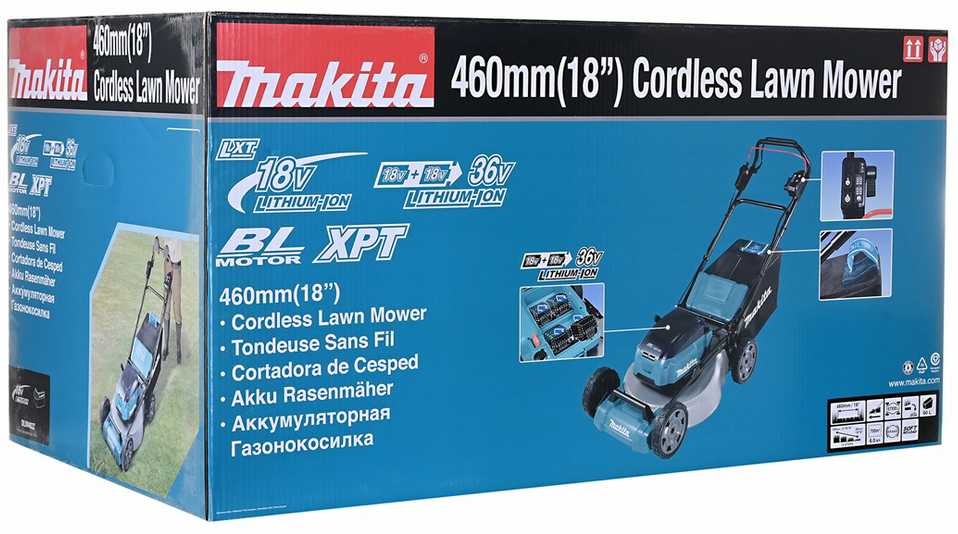 Makita Akumuliatorinė savaeigė vejapjovė DLM462Z (be akumuliatoriaus ir kroviklio)
