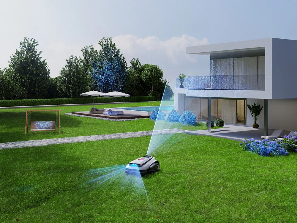 Belaidis vejos robotas Ecovacs GOAT A1600 LiDAR PRO su kraštų pjovimo funkcija