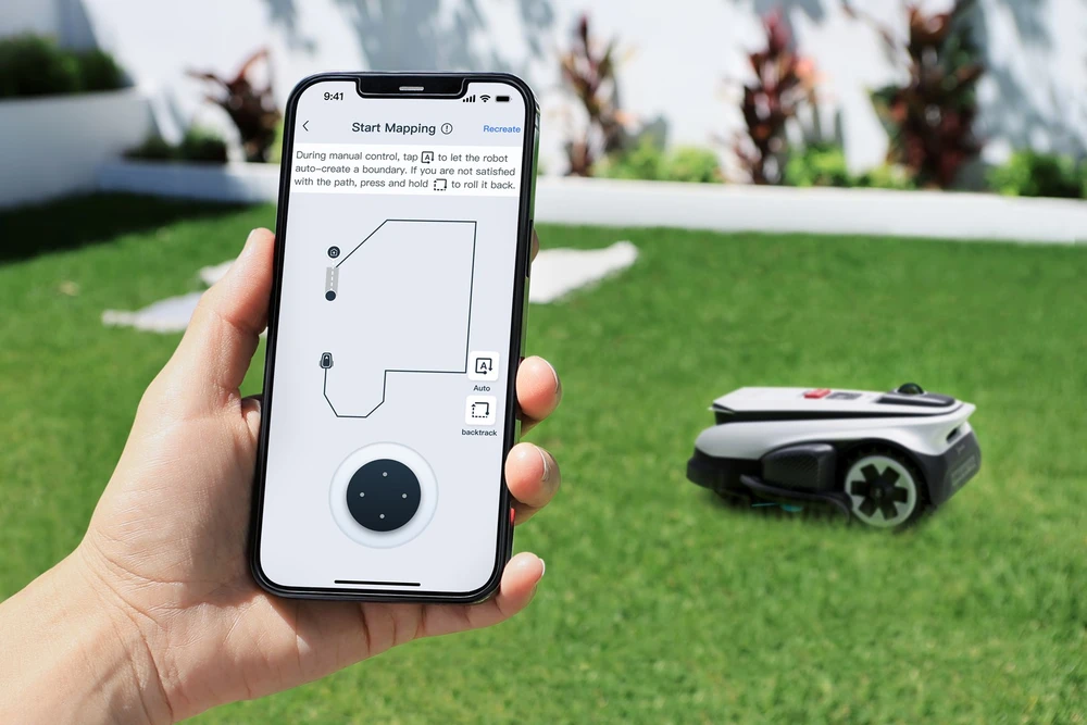 Belaidis vejos robotas Ecovacs GOAT A1600 LiDAR PRO su kraštų pjovimo funkcija