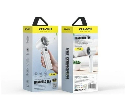 Mini Ventiliatorius AWEI F36 2200mAh baltos spalvos