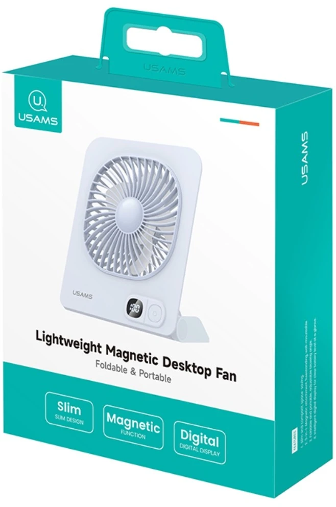 Lightweight Magnetic Desktop Ventiliatorius USAMS mėlynas