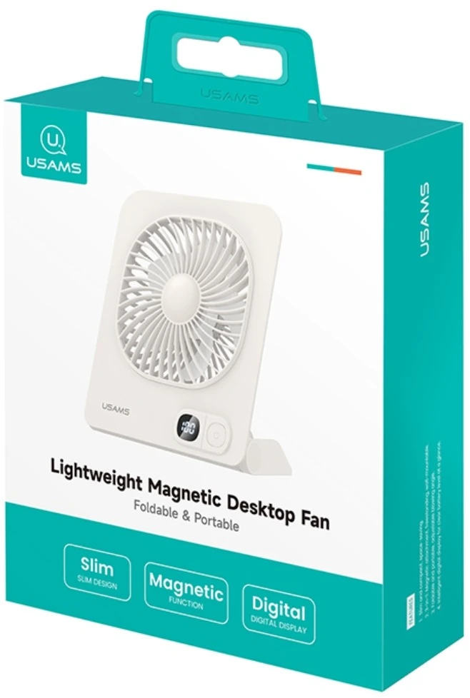 Lightweight Magnetic Desktop Ventiliatorius USAMS baltos spalvos
