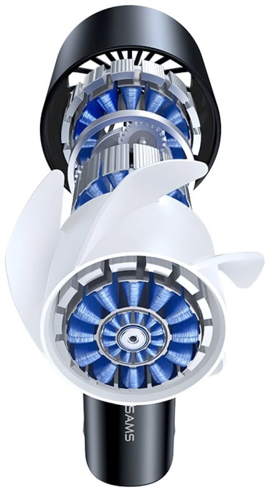 Kišeninis Ventiliatorius USAMS Ice-Cooling 2000mAh juodos spalvos