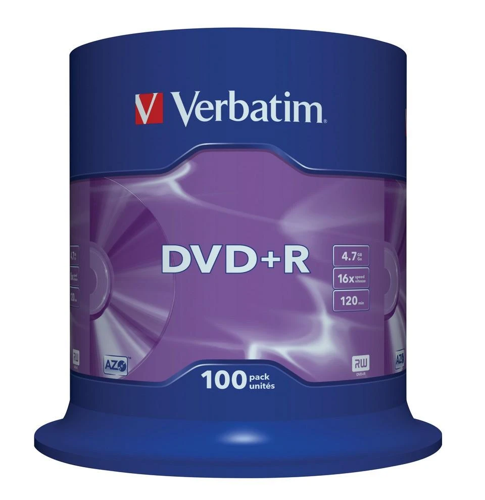 Mediarange Verbatim DVD+R Matt Sidabrinis 4,7 GB 100 vnt