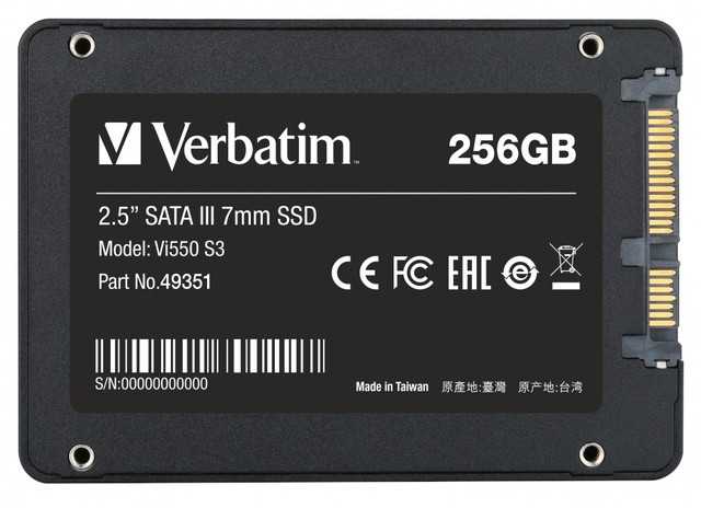 Verbatim Vidinis SSD 256 GB 2,5 colio vi550 s3 sata iii juodas