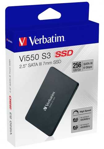 Verbatim Vidinis SSD 256 GB 2,5 colio vi550 s3 sata iii juodas