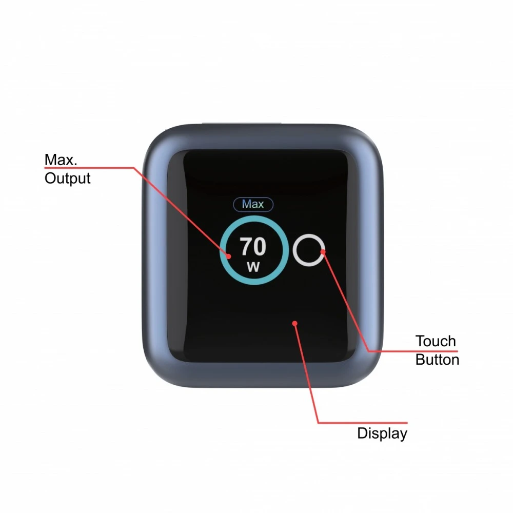 Verbatim Įkroviklis smart mini gan 70w wysuwany kabelis usb-c eu, uk, usa