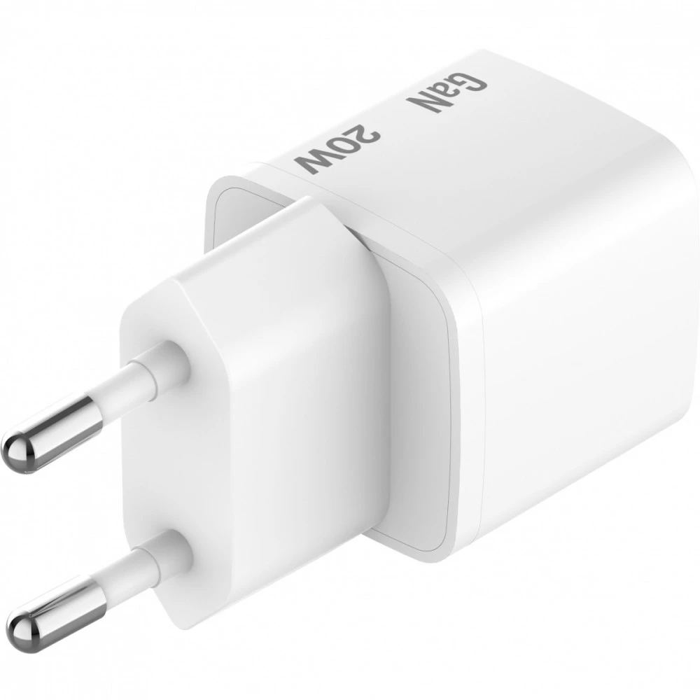 Verbatim, Įkroviklis Mini GaN su kablem 1 x USB-C, balta, 20 W, Power Delivery 3.0
