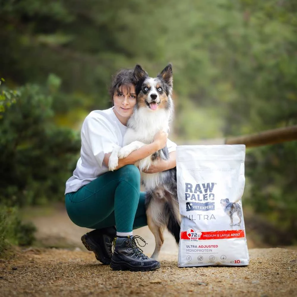 RAW PALEO Ultra Medium&Large Adult jautiena - sausas šunų maistas - 10 kg