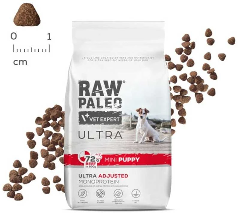 Vetexpert Šunų Maistas - RAW PALEO Ultra Mini Jautiena 750 g