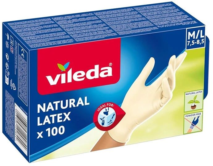 Vileda Multi Latex 100 Disposable pirštinės rusvai gelsvas 100 pc(s)