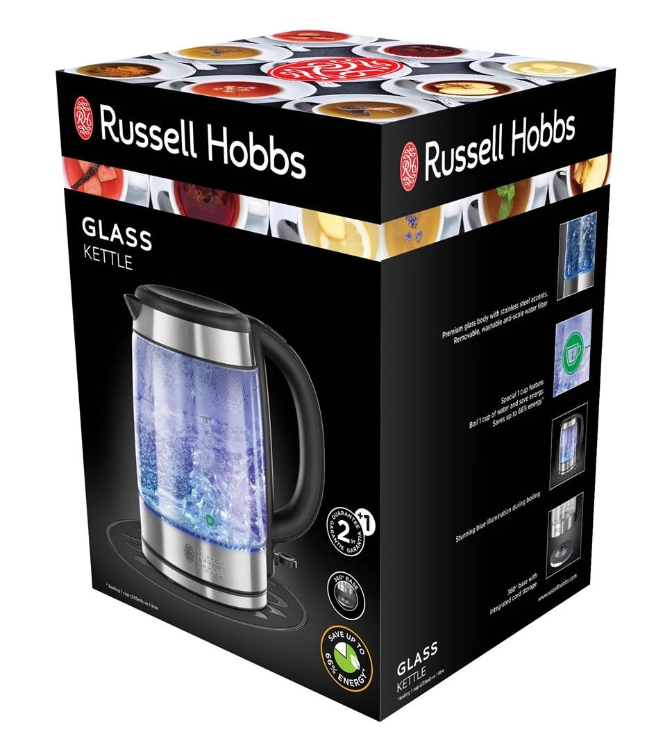 Virdulys Russell Hobbs 21600-57 Glass sidabrinė