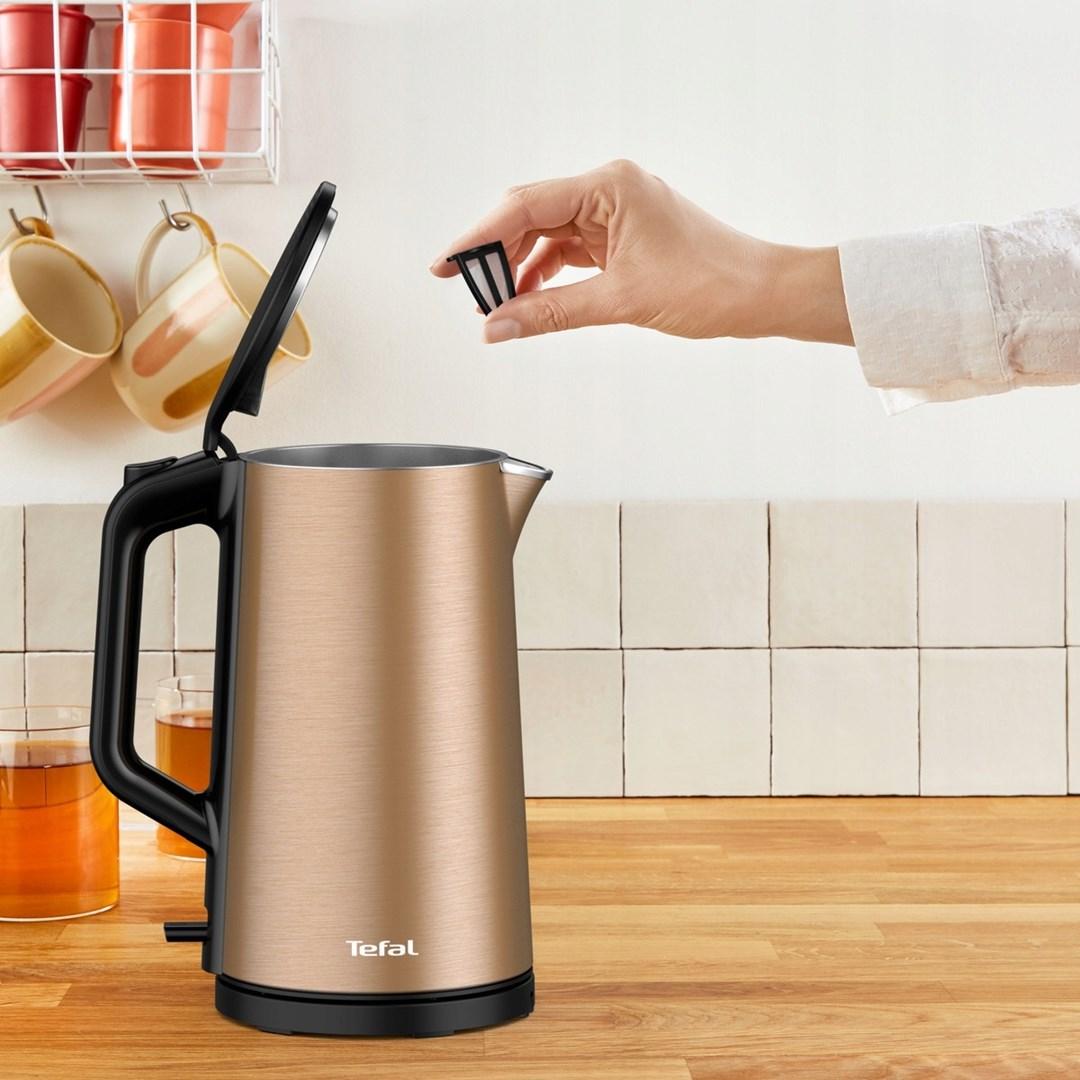 TEFAL | Virdulys | KI583C10 | Elektrinis | 2000 W | 1,5 l | Nerūdijantis plienas | 360° sukamasis pagrindas | Auksas