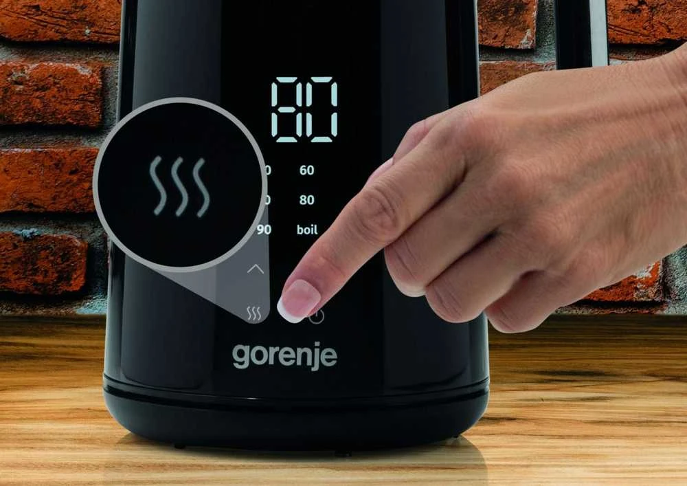 Gorenje Virdulys K17DWD Electric 2200 W 1.7 L Nerūdijantis plienas 360° rotational base Juodas