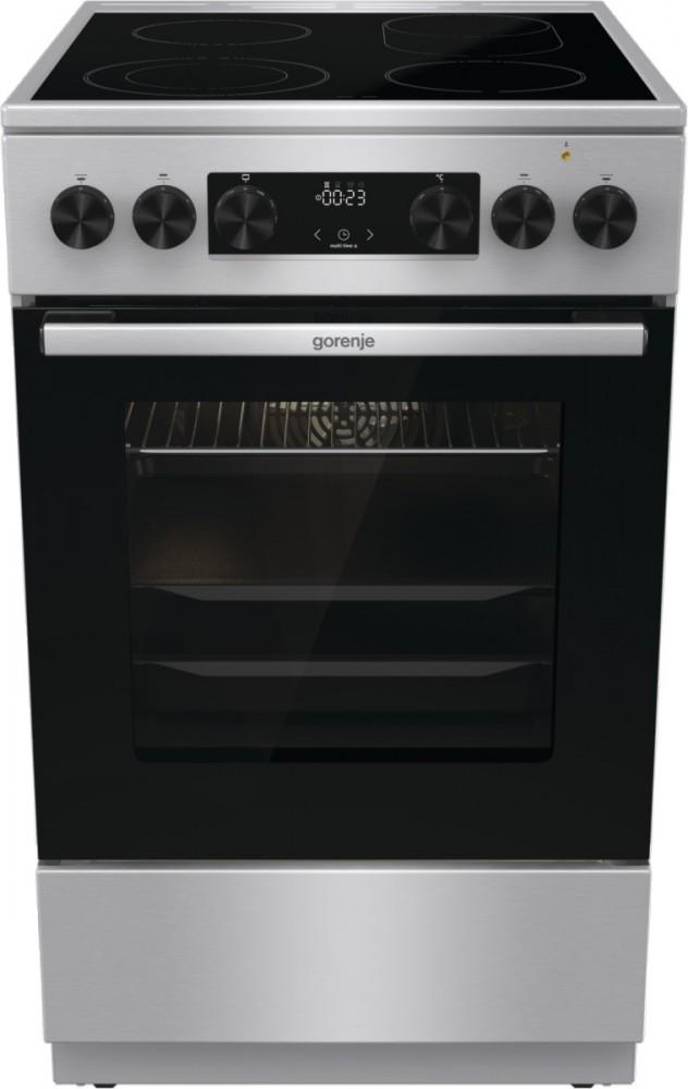 Gorenje | Viryklė | GECS5C70XA | Kaitlentės tipas Vitrokeraminė | Orkaitės tipas Elektrinė | Nerūdijantis plienas | Plotis 50 cm | Gylis 59,4 cm | Griliavimas | LED | Energijos efektyvumo klasė A | 70 L