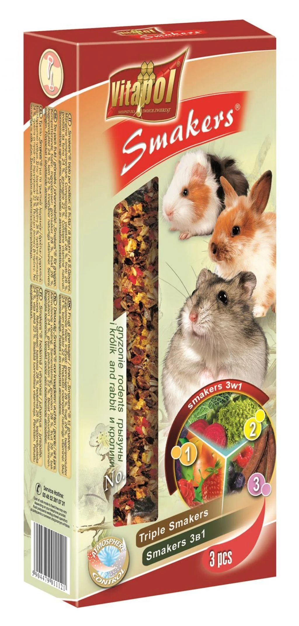 Vitapol zvp-1112 Užkandis 135 g jūrų kiaulytė, žiurkėnas, triušis