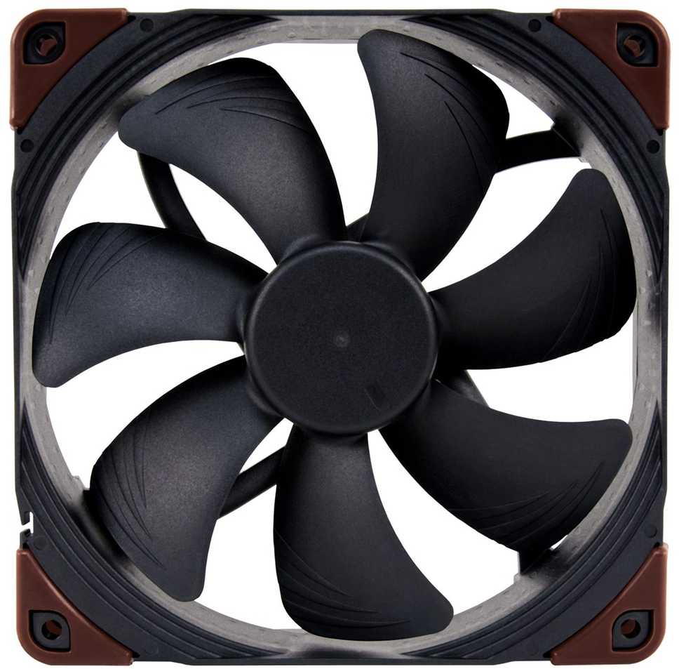 Noctua NF-A14 INDUSTRIALPPC-2000 PWM Kompiuterio dėklas Fan 14 cm Juodas, Brown 1 pc(s)