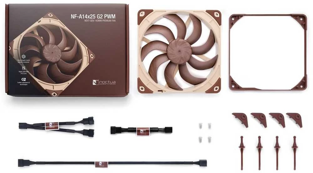 „Noctua 140 mm NF-A14x25 G2 PWM“ ventiliatorius
