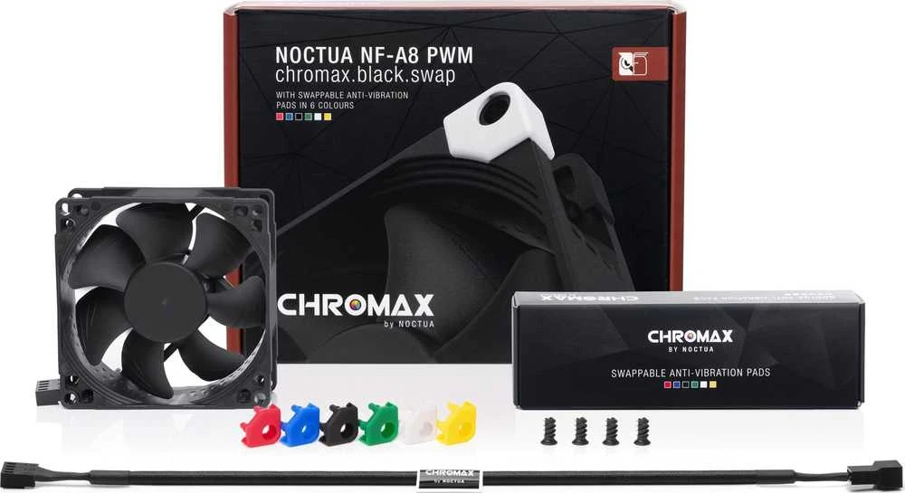 Noctua NF-A8 PWM CH.BK.S computer cooling component Kompiuterio dėklas Fan 8 cm Juodas