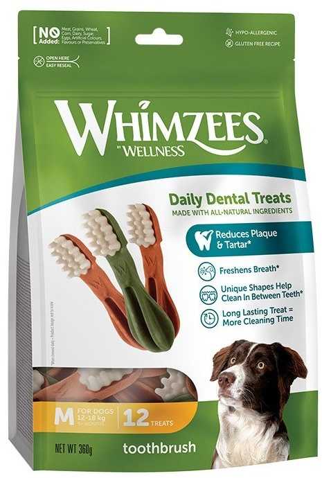 WHIMZEES Dog Chew dantų šepetėlis M - 12 vnt.