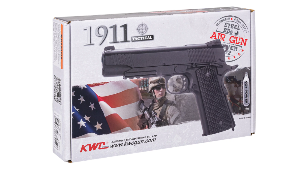 Pneumatinis šautuvas Pneumatinis šautuvas Ranger 1911 BB KWC Kal. 4,5 BBS Blow Back 17 Strz. Visas metalas Co2