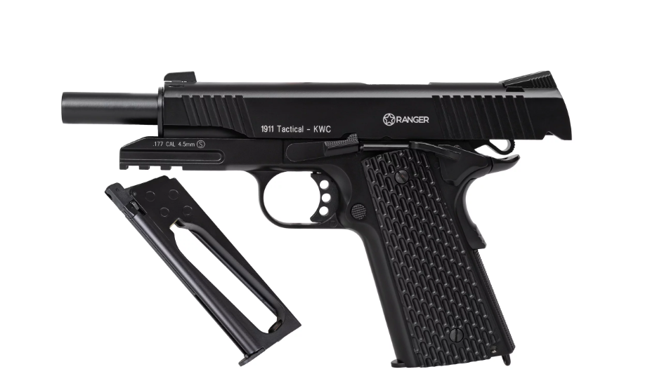 Pneumatinis šautuvas Pneumatinis šautuvas Ranger 1911 BB KWC Kal. 4,5 BBS Blow Back 17 Strz. Visas metalas Co2