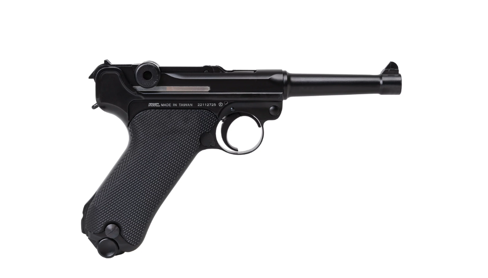 Oro pistoletas RANGER P08 Parabellum KWC kal. 4,5 mm BBs BLOW BACK 21 šūvio FULL METAL CO2 (AAKCMB410AZB)