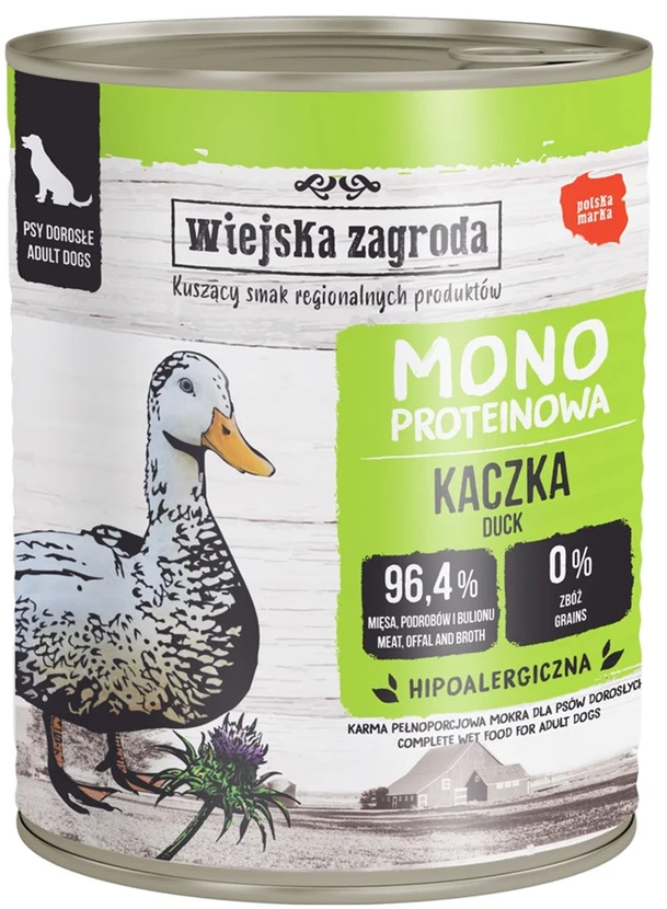 WIEJSKA ZAGRODA Mono antiena - wet dog food - 800g