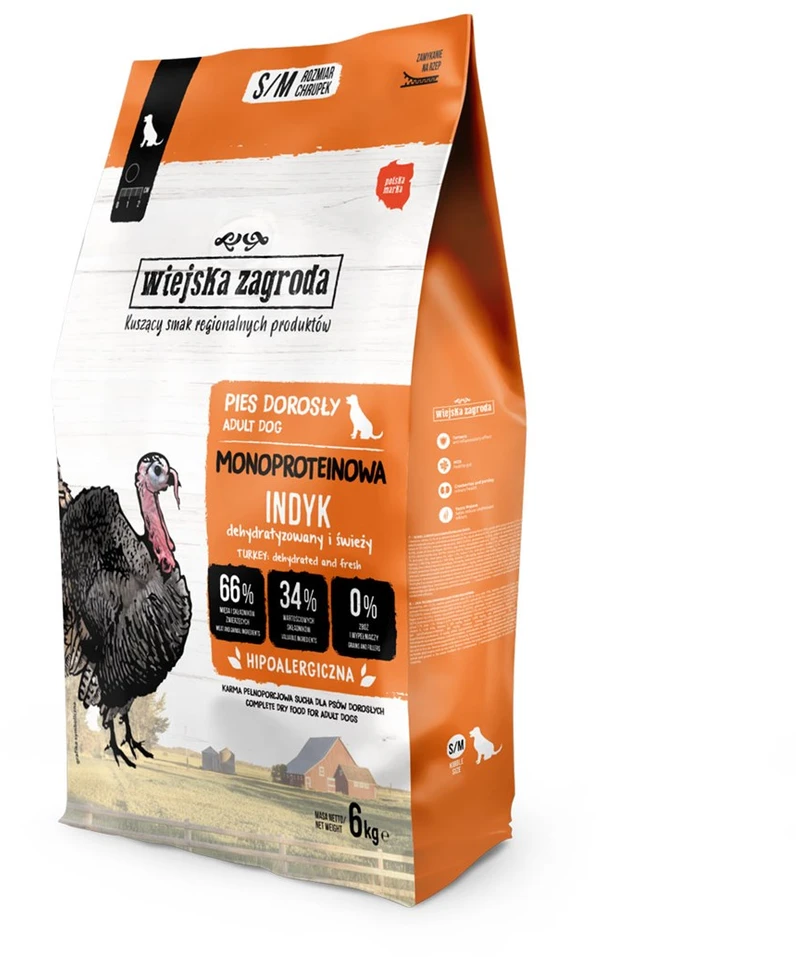 Šunų maistas - PAN MIĘSKO WIEJSKA ZAGRODA Monoproteinas Kalakutiena 6kg