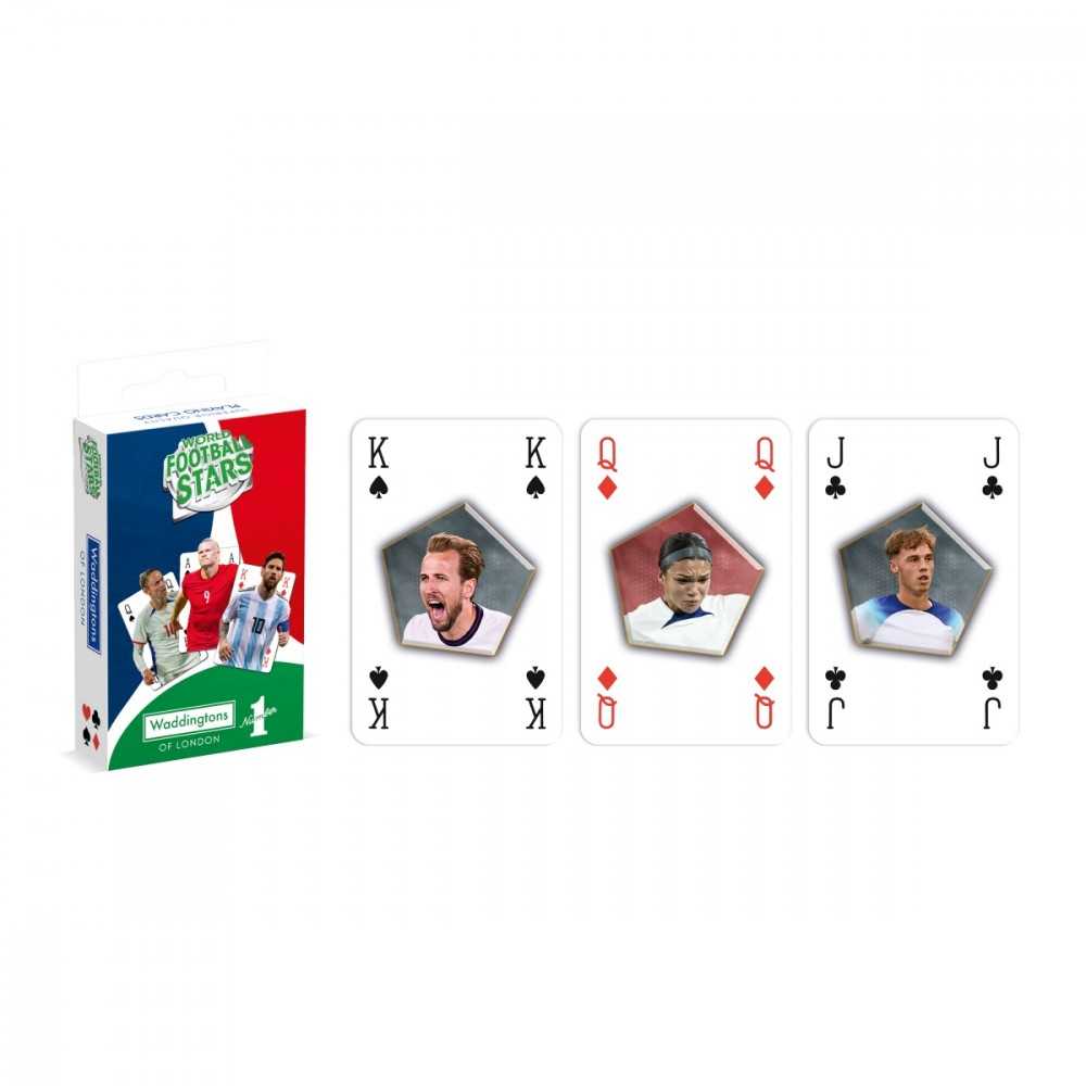 Winning Moves Knygynas „World Football Stars Waddingtons“ Nr. 1 žaidimo kortos