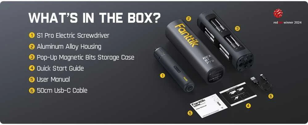 Grąžtas „Fanttik S1 Pro“ elektrinių atsuktuvų rinkinys