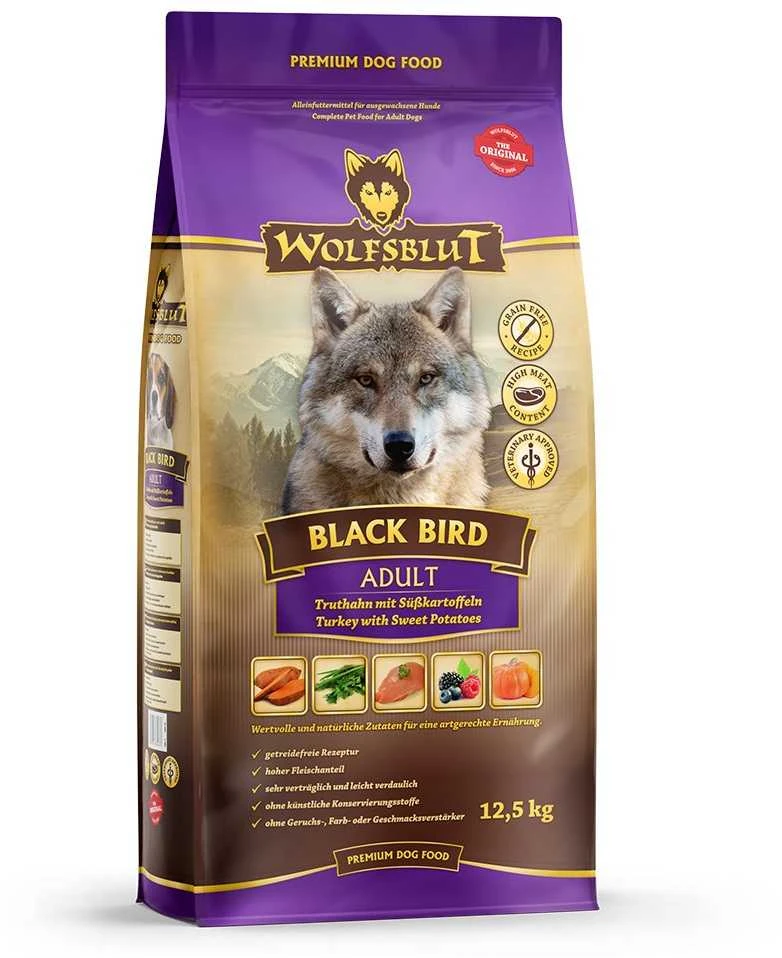 Šunų Maistas - WOLFSBLUT Juodas Bird Turkijos Sausas Maistas 12.5kg Be Glitimo Be Grūdų