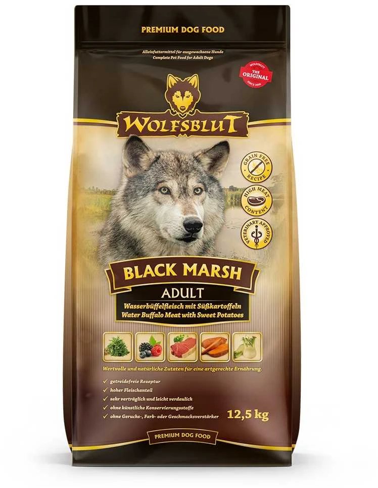 Wolfsblut - Šunų ėdalas - Juodosios pelkės - 12,5kg. - Su vandens buivolais
