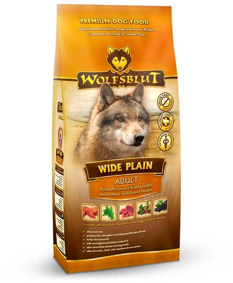WOLFSBLUT Wide Plain Horse – sausas Maistas šunims – 2kg